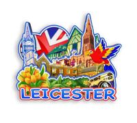 Quwsne Refrigerator Magnet Leicester UK Fridge Magnet City Travel Souvenirs Tourist Gifts 3D Classic Landmarks Handmade Crafts Home Decoration -1484, QS-WC-1484