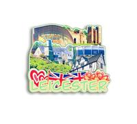Quwsne Refrigerator Magnet Leicester United Kingdom Fridge Magnet City Travel Souvenirs Tourist Gifts 3D Classic Landmarks Handmade Crafts Home Decoration - 1321