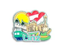 Quwsne Refrigerator Magnet Linz Austria Fridge Magnet City Travel Souvenirs Tourist Gifts 3D Classic Landmarks Handmade Crafts Home Decoration - 1494