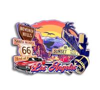 Quwsne Refrigerator Magnet Los Angeles California United States Fridge Magnet City Travel Souvenirs Tourist Gifts 3D Classic Landmarks Handmade Crafts Home Decoration -225, QS-WC-225