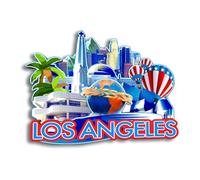 Quwsne Refrigerator Magnet Los Angeles California United States Fridge Magnet City Travel Souvenirs Tourist Gifts 3D Classic Landmarks Handmade Crafts Home Decoration -224, QS-WC-224