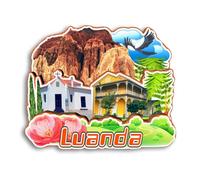 Quwsne Refrigerator Magnet Luanda Angola Fridge Magnet City Travel Souvenirs Tourist Gifts 3D Classic Landmarks Handmade Crafts Home Decoration -3153