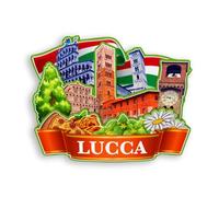 Quwsne Refrigerator Magnet Lucca Italy Fridge Magnet City Travel Souvenirs Tourist Gifts 3D Classic Landmarks Handmade Crafts Home Decoration -1309