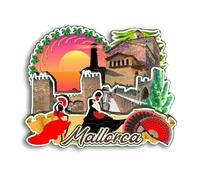 Quwsne Refrigerator Magnet Mallorca Spain Fridge Magnet City Travel Souvenirs Tourist Gifts 3D Classic Landmarks Handmade Crafts Home Decoration -3559