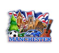 Quwsne Refrigerator Magnet Manchester UK Fridge Magnet City Travel Souvenirs Tourist Gifts 3D Classic Landmarks Handmade Crafts Home Decoration -1440, QS-WC-1440