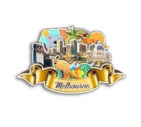 Quwsne Refrigerator Magnet Melbourne Australia Fridge Magnet City Travel Souvenirs Tourist Gifts 3D Classic Landmarks Handmade Crafts Home Decoration -2749