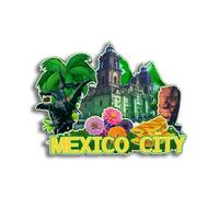 Quwsne Refrigerator Magnet Mexico City Mexico Fridge Magnet City Travel Souvenirs Tourist Gifts 3D Classic Landmarks Handmade Crafts Home Decoration -145