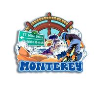 Quwsne Refrigerator Magnet Monterey California United States Fridge Magnet City Travel Souvenirs Tourist Gifts 3D Classic Landmarks Handmade Crafts Home Decoration -248