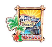 Quwsne Refrigerator Magnet Naples Florida America Fridge Magnet City Travel Souvenirs Tourist Gifts 3D Classic Landmarks Handmade Crafts Home Decoration -4104