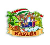 Quwsne Refrigerator Magnet Naples Italy Fridge Magnet City Travel Souvenirs Tourist Gifts 3D Classic Landmarks Handmade Crafts Home Decoration -1265