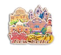 Quwsne Refrigerator Magnet New Delhi India Fridge Magnet City Travel Souvenirs Tourist Gifts 3D Classic Landmarks Handmade Crafts Home Decoration1924