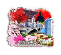 Quwsne Refrigerator Magnet Niigata Japan Fridge Magnet City Travel Souvenirs Tourist Gifts 3D Classic Landmarks Handmade Crafts Home Decoration -3238