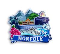 Quwsne Refrigerator Magnet Norfolk Virginia United States Fridge Magnet City Travel Souvenirs Tourist Gifts 3D Classic Landmarks Handmade Crafts Home Decoration -890