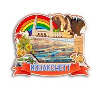 Quwsne Refrigerator Magnet Nouakchott Mauritania Fridge Magnet City Travel Souvenirs Tourist Gifts 3D Classic Landmarks Handmade Crafts Home Decoration -3092