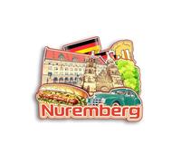 Quwsne Refrigerator Magnet Nuremberg Germany Fridge Magnet City Travel Souvenirs Tourist Gifts 3D Classic Landmarks Handmade Crafts Home Decoration - 1406
