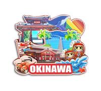 Quwsne Refrigerator Magnet Okinawa Japan Fridge Magnet City Travel Souvenirs Tourist Gifts 3D Classic Landmarks Handmade Crafts Home Decoration -3754