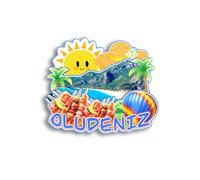 Quwsne Refrigerator Magnet Oludeniz Turkey Fridge Magnet City Travel Souvenirs Tourist Gifts 3D Classic Landmarks Handmade Crafts Home Decoration - 1484