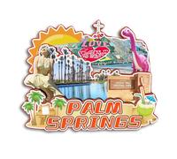 Quwsne Refrigerator Magnet Palm Springs California America Fridge Magnet City Travel Souvenirs Tourist Gifts 3D Classic Landmarks Handmade Crafts Home Decoration -4036