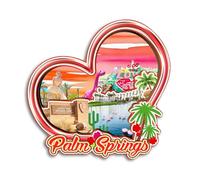 Quwsne Refrigerator Magnet Palm Springs California America Fridge Magnet City Travel Souvenirs Tourist Gifts 3D Classic Landmarks Handmade Crafts Home Decoration -4035