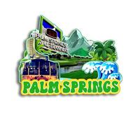 Quwsne Refrigerator Magnet Palm Springs California United States Fridge Magnet City Travel Souvenirs Tourist Gifts 3D Classic Landmarks Handmade Crafts Home Decoration -252, QS-WC-252