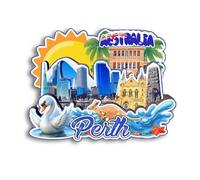 Quwsne Refrigerator Magnet Perth Australia Fridge Magnet City Travel Souvenirs Tourist Gifts 3D Classic Landmarks Handmade Crafts Home Decoration -2754