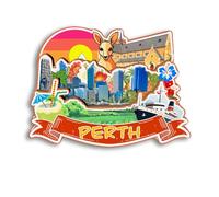 Quwsne Refrigerator Magnet Perth Australia Fridge Magnet City Travel Souvenirs Tourist Gifts 3D Classic Landmarks Handmade Crafts Home Decoration -2753