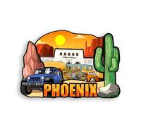 Quwsne Refrigerator Magnet Phoenix Arizona United States Fridge Magnet City Travel Souvenirs Tourist Gifts 3D Classic Landmarks Handmade Crafts Home Decoration -300