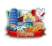 Quwsne Refrigerator Magnet Pisa Italy Fridge Magnet City Travel Souvenirs Tourist Gifts 3D Classic Landmarks Handmade Crafts Home Decoration -1294