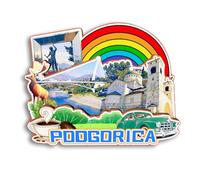 Quwsne Refrigerator Magnet Podgorica Monte Fridge Magnet City Travel Souvenirs Tourist Gifts 3D Classic Landmarks Handmade Crafts Home Decoration2397