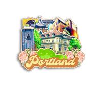 Quwsne Refrigerator Magnet Portland Oregon USA Fridge Magnet City Travel Souvenirs Tourist Gifts 3D Classic Landmarks Handmade Crafts Home Decoration - 818