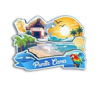 Quwsne Refrigerator Magnet Punta Cana Copacabana Bolivia Fridge Magnet City Travel Souvenirs Tourist Gifts 3D Classic Landmarks Handmade Crafts Home Decoration2112