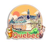 Quwsne Refrigerator Magnet Quebec Canada Fridge Magnet City Travel Souvenirs Tourist Gifts 3D Classic Landmarks Handmade Crafts Home Decoration -3409