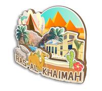 Quwsne Refrigerator Magnet Ras Al Khaimah United Arab Emirat Fridge Magnet City Travel Souvenirs Tourist Gifts 3D Classic Landmarks Handmade Crafts Home Decoration -2667
