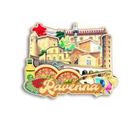 Quwsne Refrigerator Magnet Ravenna Italy Fridge Magnet City Travel Souvenirs Tourist Gifts 3D Classic Landmarks Handmade Crafts Home Decoration - 1116