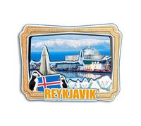 Quwsne Refrigerator Magnet Reykjavik Iceland Fridge Magnet City Travel Souvenirs Tourist Gifts 3D Classic Landmarks Handmade Crafts Home Decoration -3967