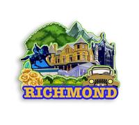 Quwsne Refrigerator Magnet Richmond Virginia United States Fridge Magnet City Travel Souvenirs Tourist Gifts 3D Classic Landmarks Handmade Crafts Home Decoration -887