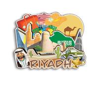 Quwsne Refrigerator Magnet Riyadh Saudi Arabia Fridge Magnet City Travel Souvenirs Tourist Gifts 3D Classic Landmarks Handmade Crafts Home Decoration -2651