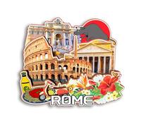 Quwsne Refrigerator Magnet Rome Italy Fridge Magnet City Travel Souvenirs Tourist Gifts 3D Classic Landmarks Handmade Crafts Home Decoration -3606