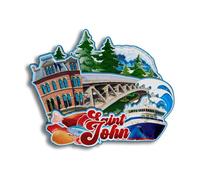 Quwsne Refrigerator Magnet Saint John Newfoundland Canada Fridge Magnet City Travel Souvenirs Tourist Gifts 3D Classic Landmarks Handmade Crafts Home Decoration -122