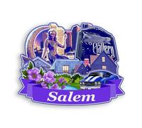 Quwsne Refrigerator Magnet Salem Massachusetts United States Fridge Magnet City Travel Souvenirs Tourist Gifts 3D Classic Landmarks Handmade Crafts Home Decoration -983