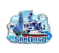 Quwsne Refrigerator Magnet San Diego California United States Fridge Magnet City Travel Souvenirs Tourist Gifts 3D Classic Landmarks Handmade Crafts Home Decoration -228