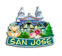 Quwsne Refrigerator Magnet San Jose California United States Fridge Magnet City Travel Souvenirs Tourist Gifts 3D Classic Landmarks Handmade Crafts Home Decoration -233
