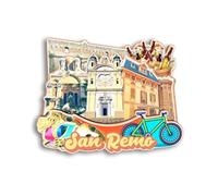 Quwsne Refrigerator Magnet San Remo Italy Fridge Magnet City Travel Souvenirs Tourist Gifts 3D Classic Landmarks Handmade Crafts Home Decoration - 1140