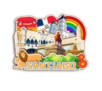 Quwsne Refrigerator Magnet Santiago Dominican Republic Fridge Magnet City Travel Souvenirs Tourist Gifts 3D Classic Landmarks Handmade Crafts Home Decoration2114