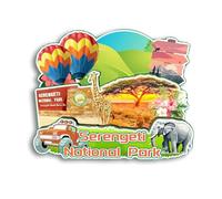 Quwsne Refrigerator Magnet Serengeti National Park Tanzania Fridge Magnet City Travel Souvenirs Tourist Gifts 3D Classic Landmarks Handmade Crafts Home Decoration -2971