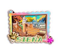 Quwsne Refrigerator Magnet Siena Italy Fridge Magnet City Travel Souvenirs Tourist Gifts 3D Classic Landmarks Handmade Crafts Home Decoration -3631