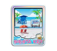 Quwsne Refrigerator Magnet Siesta Key Florida America Fridge Magnet City Travel Souvenirs Tourist Gifts 3D Classic Landmarks Handmade Crafts Home Decoration -4100