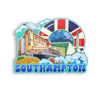 Quwsne Refrigerator Magnet Southampton UK Fridge Magnet City Travel Souvenirs Tourist Gifts 3D Classic Landmarks Handmade Crafts Home Decoration -1485, QS-WC-1485
