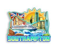 Quwsne Refrigerator Magnet Southampton UK Fridge Magnet City Travel Souvenirs Tourist Gifts 3D Classic Landmarks Handmade Crafts Home Decoration -1486, QS-WC-1486