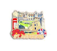 Quwsne Refrigerator Magnet St Andrews United Kingdom Fridge Magnet City Travel Souvenirs Tourist Gifts 3D Classic Landmarks Handmade Crafts Home Decoration - 1362